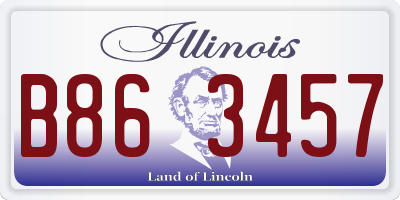 IL license plate B863457