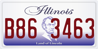 IL license plate B863463