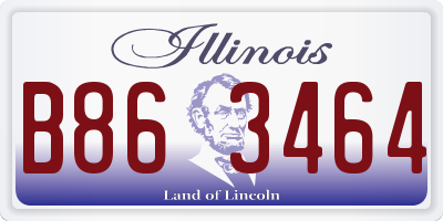 IL license plate B863464