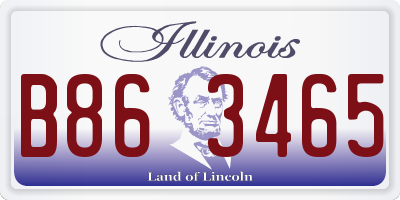 IL license plate B863465