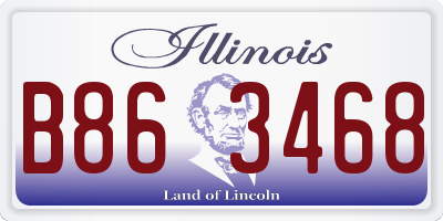 IL license plate B863468