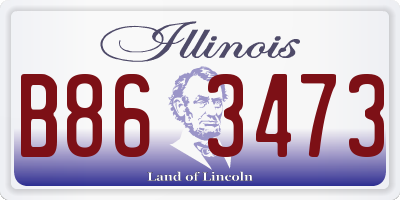 IL license plate B863473