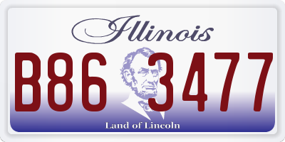 IL license plate B863477
