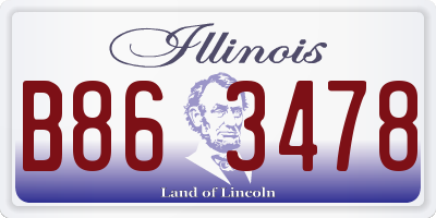 IL license plate B863478