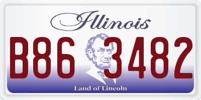 IL license plate B863482