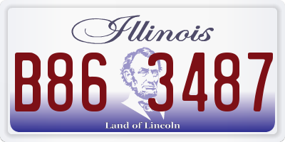 IL license plate B863487