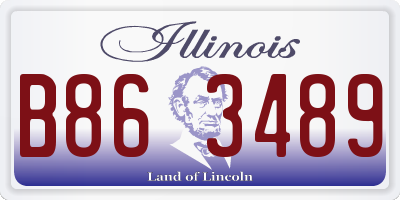 IL license plate B863489