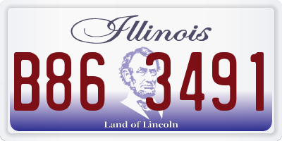 IL license plate B863491