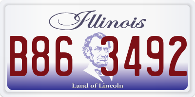 IL license plate B863492