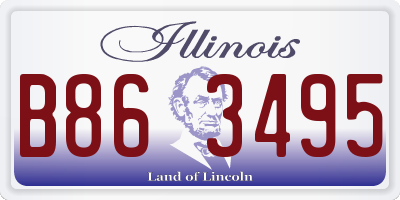 IL license plate B863495