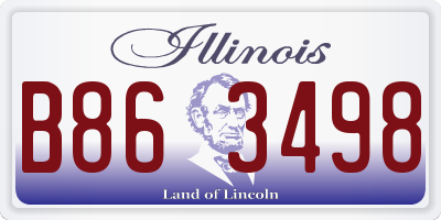 IL license plate B863498