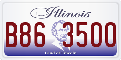 IL license plate B863500