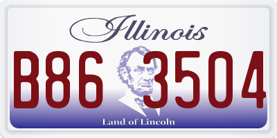 IL license plate B863504