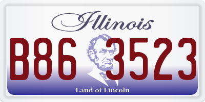 IL license plate B863523