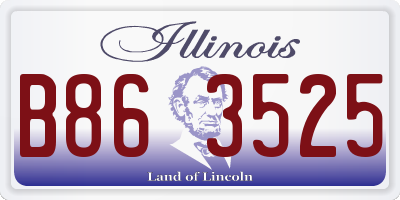 IL license plate B863525