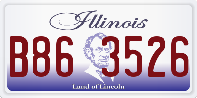 IL license plate B863526