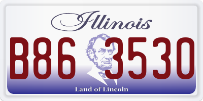 IL license plate B863530