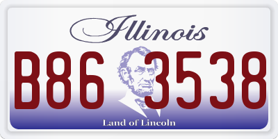 IL license plate B863538