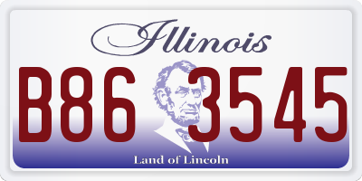 IL license plate B863545