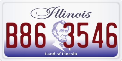 IL license plate B863546