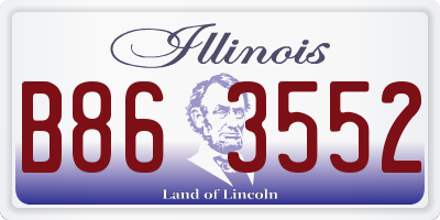 IL license plate B863552
