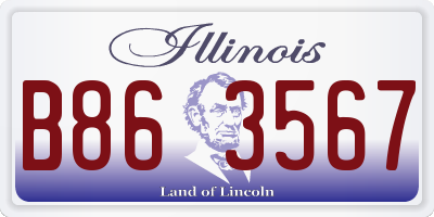 IL license plate B863567