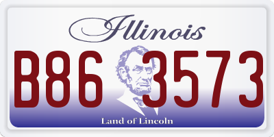 IL license plate B863573