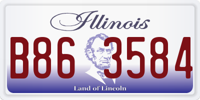 IL license plate B863584