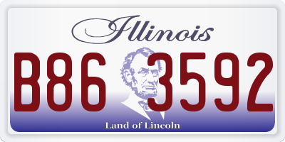 IL license plate B863592