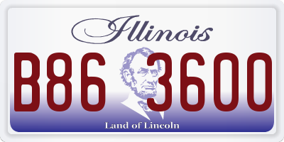 IL license plate B863600