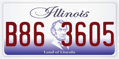 IL license plate B863605
