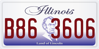 IL license plate B863606