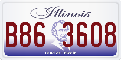 IL license plate B863608
