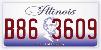 IL license plate B863609