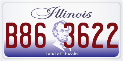 IL license plate B863622