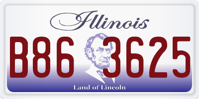 IL license plate B863625