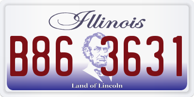 IL license plate B863631