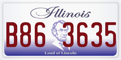 IL license plate B863635