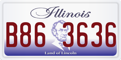 IL license plate B863636