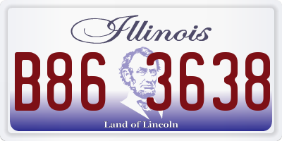 IL license plate B863638