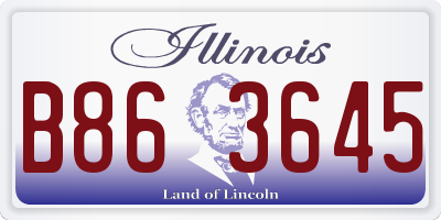 IL license plate B863645