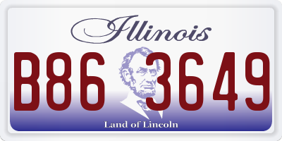 IL license plate B863649