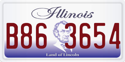 IL license plate B863654