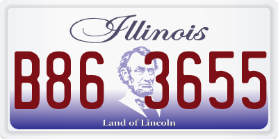 IL license plate B863655