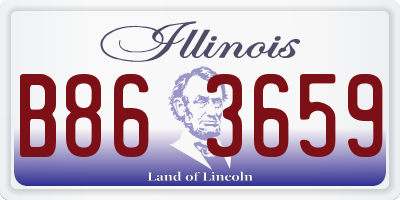 IL license plate B863659