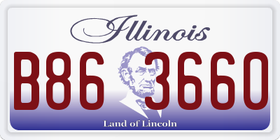 IL license plate B863660