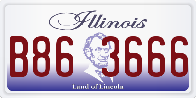 IL license plate B863666