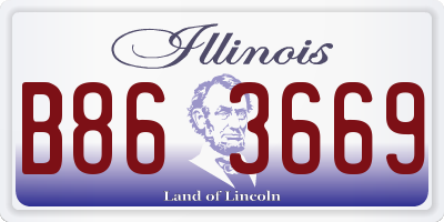 IL license plate B863669