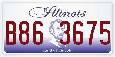 IL license plate B863675