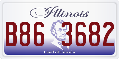 IL license plate B863682